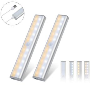 Adapter |   2PCS 20 LEDs Cabinet Lights Magnetic Removable Stick-On Motion Sensor Lights White Adapter Adapter