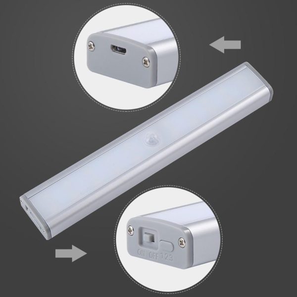 Adapter |   2PCS 20 LEDs Cabinet Lights Magnetic Removable Stick-On Motion Sensor Lights White Adapter Adapter