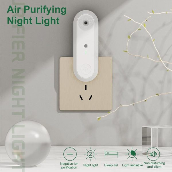 Adapter |   Air Purifying Night Light LED Intelligent Sensor Negative Ion Light Adapter Adapter