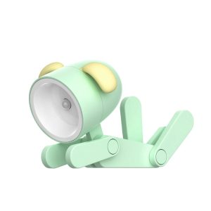 Adapter |   Cartoon Night Light Kid Lamp Mini Dog LED Desk Lamps Cute DIY Portable with Adjustable Phone Holder for Kids Students Bedroom Bookends Nursery Room Green Adapter Adapter