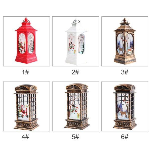 Adapter |   Christmas Snow Globe Lantern LEDs Hang-in Lamp Warm Night Light Battery Operated for Home Ornament Warm Adapter Adapter