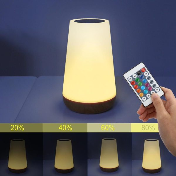 Adapter |   Colorful Night Light RGB Color Changing Atmosphere Lamp with Remote Control Touch Control White Light Adapter Adapter