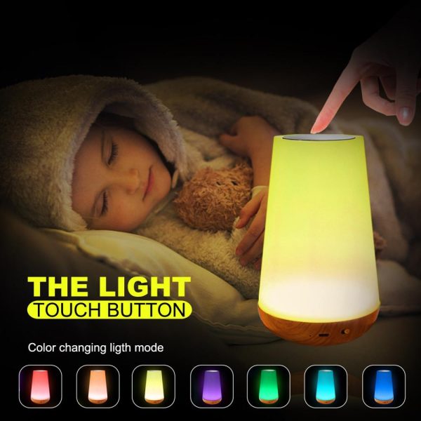 Adapter |   Colorful Night Light RGB Color Changing Atmosphere Lamp with Remote Control Touch Control White Light Adapter Adapter