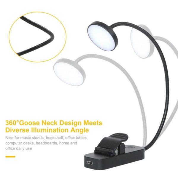 Adapter |   Led Flexible Clip on Book Light Eye-Caring Bookmark Reading Lamp USB Rechargeable Stepless Dimming Night Light White1 Adapter Adapter