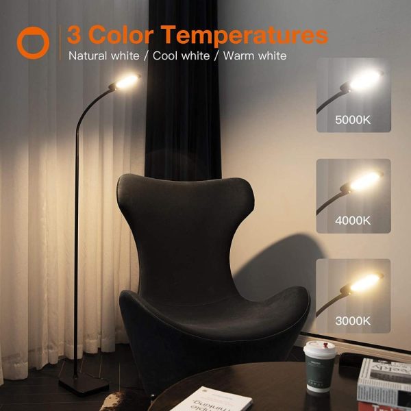 Adapter |   LED Floor Lamp Modern Standing Lights Reading Light(With Remote) Black Adapter Adapter