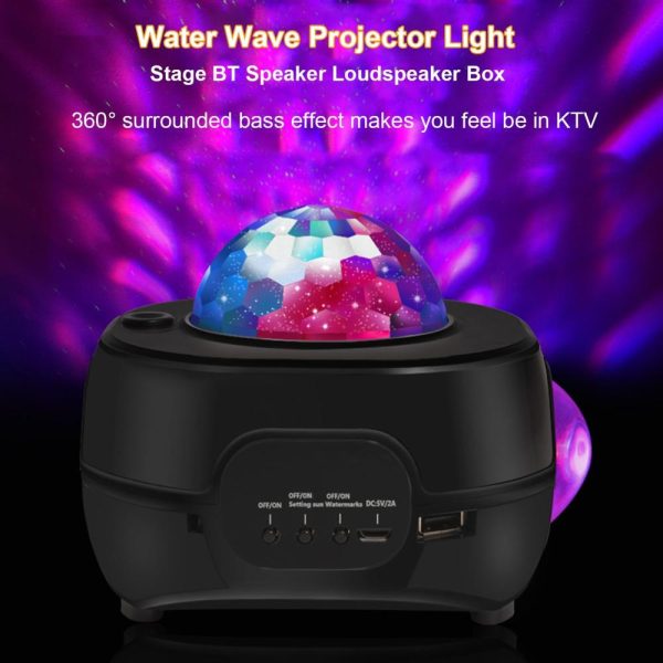 Adapter |   Leds Projector Light Sunset Lamp H-alloween Decorative Starlit Projection Lamp with Remote-Control Supports U-Disk/BT Music Player Function Black Adapter Adapter