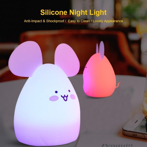 Adapter |   Lovely Led Tapping Light Indoor Bedroom USB Rechargeable Night Light Home Decorative Lamp for Baby Kids Lover Birthday Gifts with Remote Control Adapter Adapter