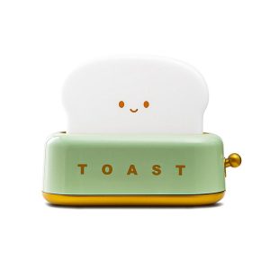 Adapter |   Mini Night Lights Toaster Lamp for Kids Cute Room Decor For Bedroom Living Room Dining Room Desktop Filling   Lights Adjustable Timer Christmas Gift for Girls Boys Friends Green Adapter Adapter