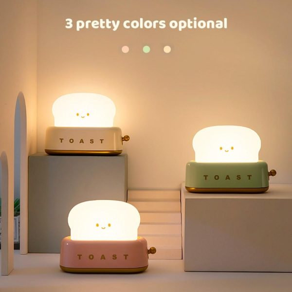 Adapter |   Mini Night Lights Toaster Lamp for Kids Cute Room Decor For Bedroom Living Room Dining Room Desktop Filling   Lights Adjustable Timer Christmas Gift for Girls Boys Friends Green Adapter Adapter