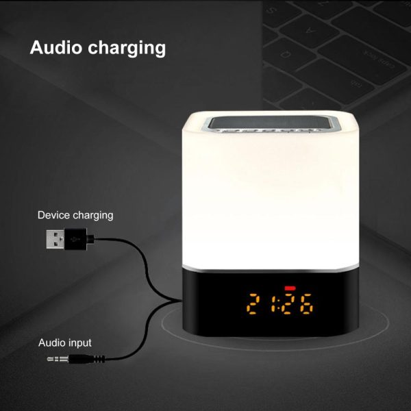 Adapter |   Multifunctional Atmosphere Lamp Wireless BT Speaker Touch Lamp Black & White Adapter Adapter