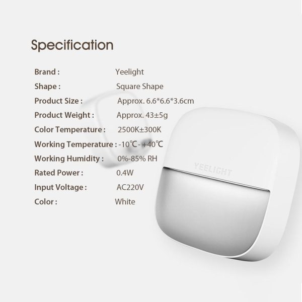 Adapter |   Night Light LED Wall Plug-in Lamp White Adapter Adapter