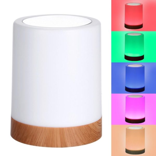 Adapter |   Touching Control Bedside Light USB Rechargeable Dimmable Table Lamp Multicolor Adapter Adapter