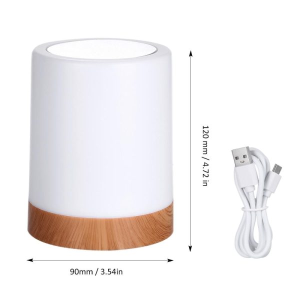 Adapter |   Touching Control Bedside Light USB Rechargeable Dimmable Table Lamp Multicolor Adapter Adapter