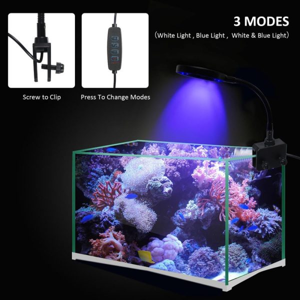 Ballasts |   DC 5V 7W 18 LED Aquarium Light USB Powered Fish Jar Clamp Clip View Lamp Black LED Lighting Ballasts