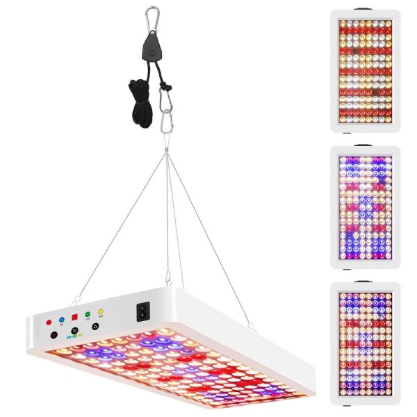 Camping Lights |   LED Grow Lights for Indoor Plants Full Spectrum Veg Bloom 3 Modes 8H/12H/16H Timer Remote Control Plant Light Seed Starting Seedlings Vegetable Pepper Hanging Growing Lamps LED Lighting Camping Lights