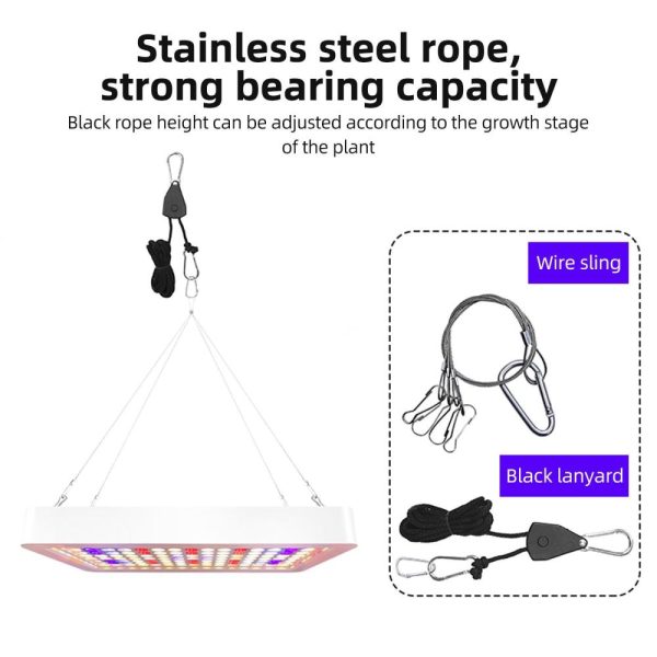 Camping Lights |   LED Grow Lights for Indoor Plants Full Spectrum Veg Bloom 3 Modes 8H/12H/16H Timer Remote Control Plant Light Seed Starting Seedlings Vegetable Pepper Hanging Growing Lamps LED Lighting Camping Lights