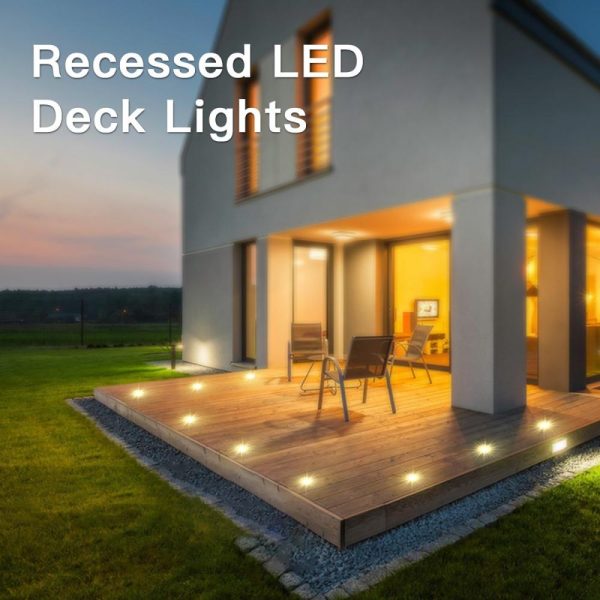 Dimmers |   DC12V Recessed LEDs Deck Lights IP67 Waterproof Outdoor In-ground Lamp Landscape Light Black LED Lighting Black