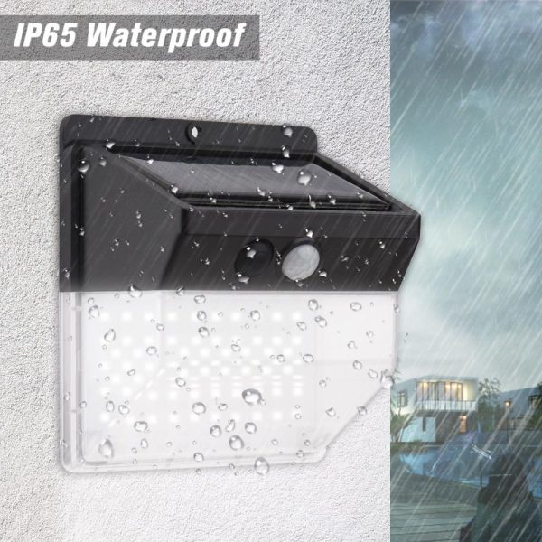 Headlights |   136 LEDs Solar Wall Light PIR Motion Sensor Lights Outdoor Waterproof Garden Lamp Night Light Black Headlights Black