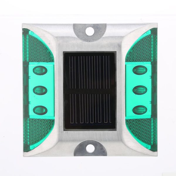 Headlights |   2W 6 LED Solar Powered Driveway Lamp Light Green Headlights Green