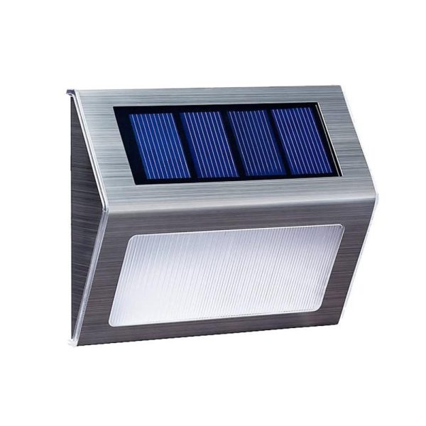 Headlights |   3 Leds Stainless Steel Solar Garden Light for Outdoor Stairs Paths Patio Solar Street Light Headlights Headlights