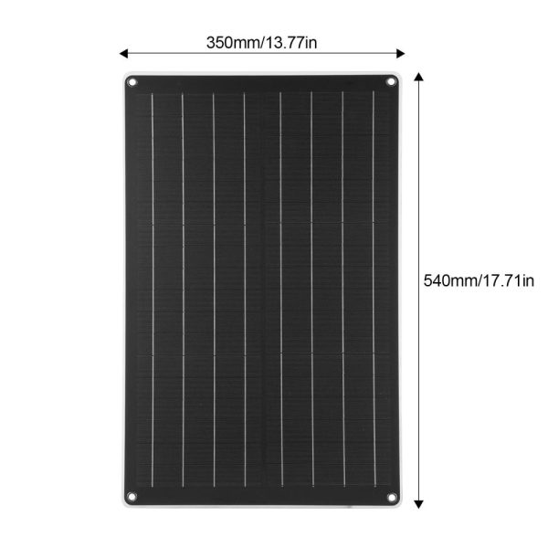 Headlights |   30W High-Efficiency Monocrystalline Solar Panel for Cell Phone Outdoor Power Storage Black Headlights Black