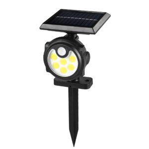 Headlights |   42 COB  Solar Powered Wall Lights with Ground Stake Human Induction and Lighting Control Black Headlights Black