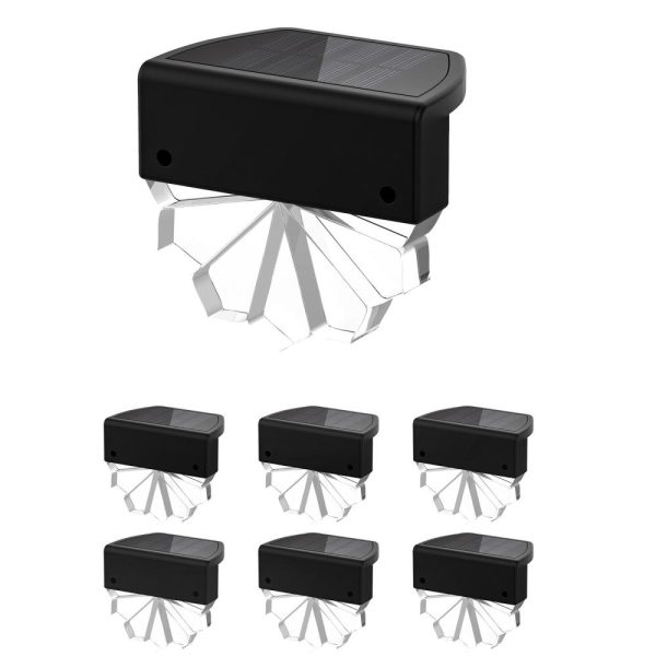 Headlights |   6 PACK Solar Ladder Light Set 120mah battery/pcs Monocrystalline Silicon Solar Panel Black Headlights Black