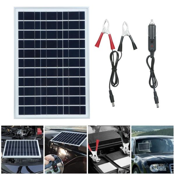 Headlights |   60W DC 5V/18V Flexible Solar Panel Kit Set IP65 Water Resistance/ DC Alligator Clip/ 1 * Car Charger Grey Headlights Grey