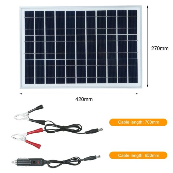 Headlights |   60W DC 5V/18V Flexible Solar Panel Kit Set IP65 Water Resistance/ DC Alligator Clip/ 1 * Car Charger Grey Headlights Grey