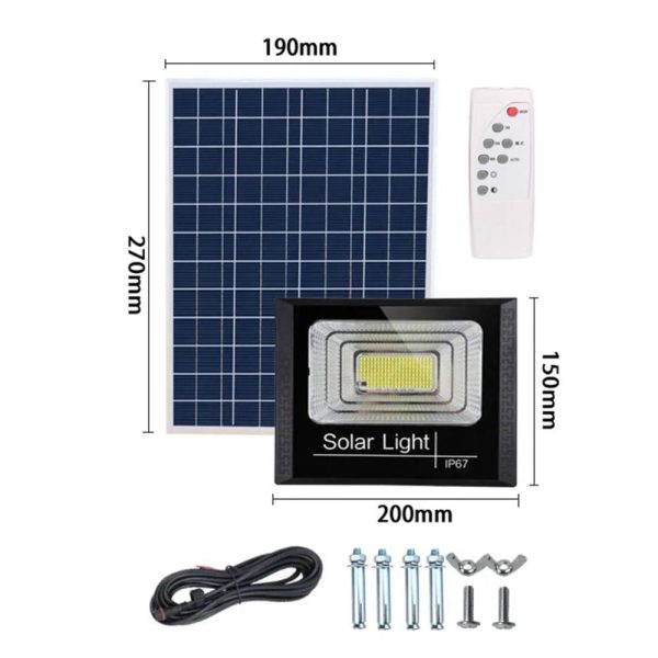 Headlights |   65W 94 LEDs Outdoor LEDs Solar Light IP67 Waterproof Solar Powered Wall Lamp with Remote Controller Headlights Headlights