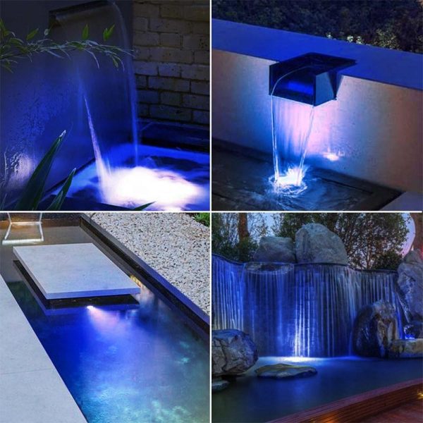 Headlights |   LED Pool Lights Waterproof Solar Powered Garden Pond Light Gold-1 Headlights Gold-1