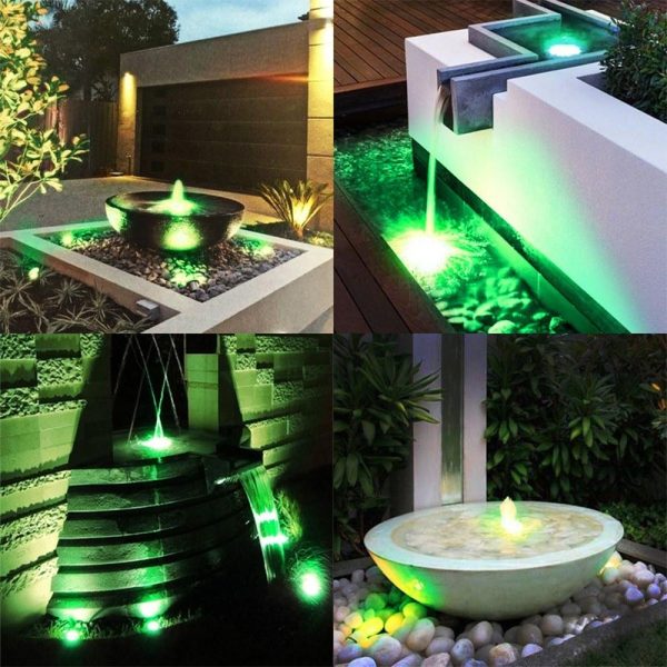 Headlights |   LED Pool Lights Waterproof Solar Powered Garden Pond Light Gold-2 Headlights Gold-2