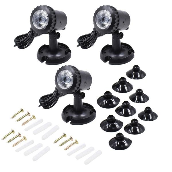 Headlights |   LED Pool Lights Waterproof Solar Powered Garden Pond Light Gold Headlights Gold