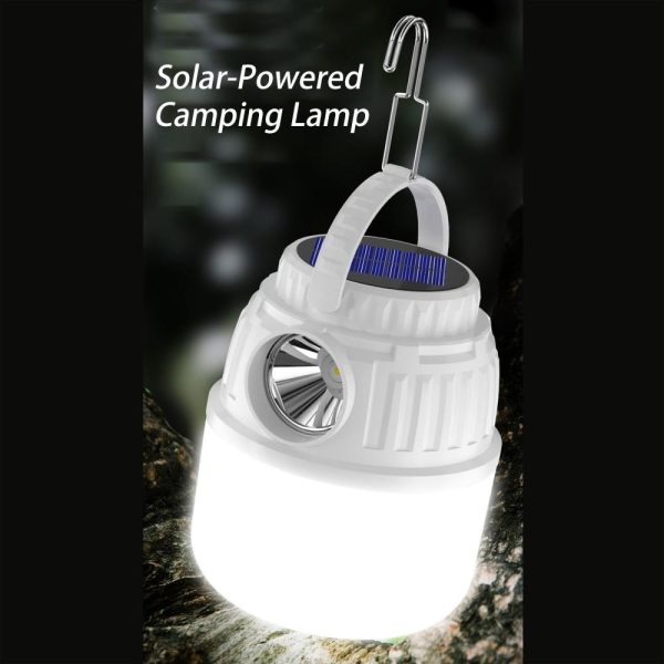 Headlights |   Outdoor Solar Rechargeable Bulb Light Waterproof Multifunctional Camping Light White Headlights Headlights