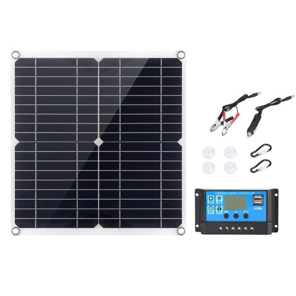 Headlights |   Portable 300W Solar Flexible Panel Kits Monocrystalline Silicon Solar Panel with 10A Controller Headlights Headlights