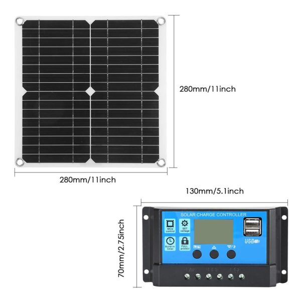 Headlights |   Portable 300W Solar Flexible Panel Kits Monocrystalline Silicon Solar Panel with 10A Controller Headlights Headlights