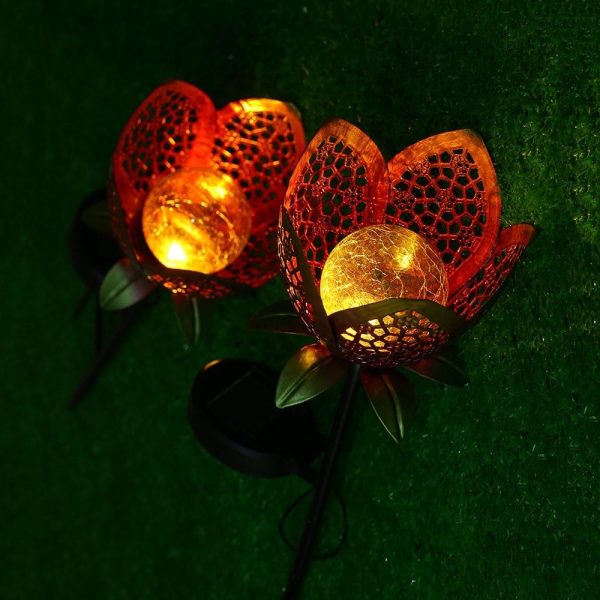 Headlights |   Solar LED Flower Light Lawn Lantern Flame Lamp Headlights Headlights