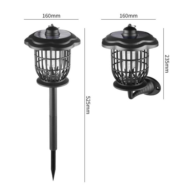 Headlights |   Solar Mosquito Killer Lamp Motion Sensor Lawn Light Electric Shock Mosquito Fly Killer Light Outdoor Landscape Courtyard Light Black Headlights Black