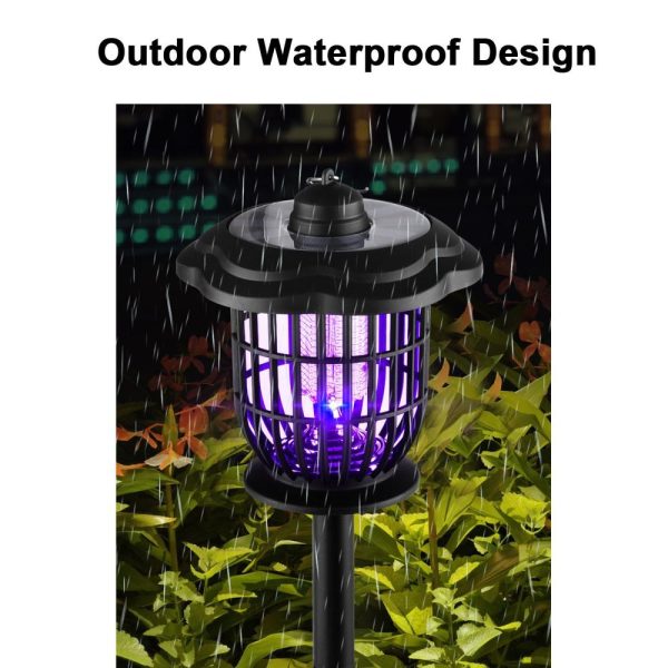 Headlights |   Solar Mosquito Killer Lamp Motion Sensor Lawn Light Electric Shock Mosquito Fly Killer Light Outdoor Landscape Courtyard Light Black Headlights Black