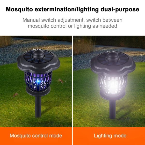 Headlights |   Solar Mosquito Killer Lamp Motion Sensor Lawn Light Electric Shock Mosquito Fly Killer Light Outdoor Landscape Courtyard Light Black Headlights Black