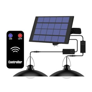 Headlights |   Solar Pendant Light Intelligent Light Control Energy Saving Outdoor Waterproof Garden Lighting (one pack two lamps remote control white light) Black Headlights Black