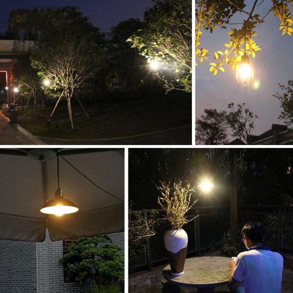 Headlights |   Solar Powered Energy Pendant Light E27 Outdoor Lamp Sensitive Light Headlights Headlights