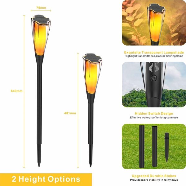 Headlights |   Solar Powered Lawn Lamp Outdoor Pathway Light Landscape Decorative Garden Lights Black Headlights Black