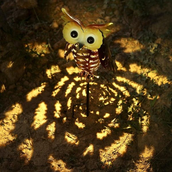 Headlights |   Solar Powered Owl Lantern Lights Stake Lamp Metal Owl Decorative LED Garden Landscape Light for Walkway Pathway Yard Lawn Warm Light (2800K-3200K) Headlights Headlights