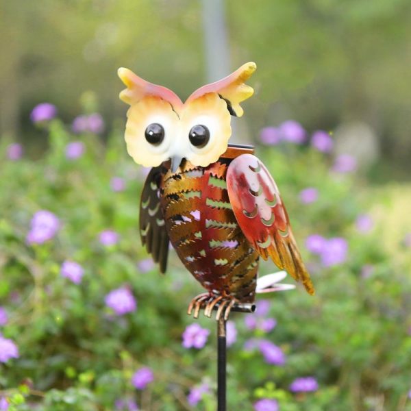 Headlights |   Solar Powered Owl Lantern Lights Stake Lamp Metal Owl Decorative LED Garden Landscape Light for Walkway Pathway Yard Lawn Warm Light (2800K-3200K) Headlights Headlights