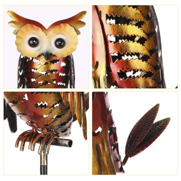 Headlights |   Solar Powered Owl Lantern Lights Stake Lamp Metal Owl Decorative LED Garden Landscape Light for Walkway Pathway Yard Lawn Warm Light (2800K-3200K) Headlights Headlights