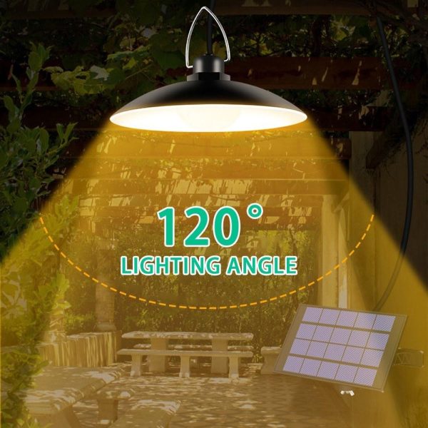 Headlights |   Solar Powered Pendants Light with Adjustable Panel Auto ON/OFF Lighting Sensor IP65 Water-resistant Hanging Lamp for Outdoor/Indoor Garden Patio Yard Storage LED Lighting Headlights