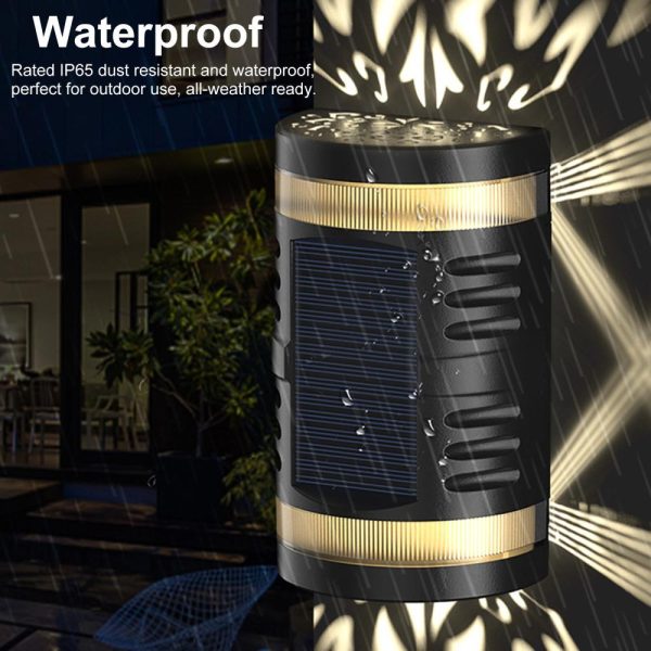 Headlights |   Solar Wall Light Solar Garden Light LED Waterproof Projection Lamp Black Headlights Black