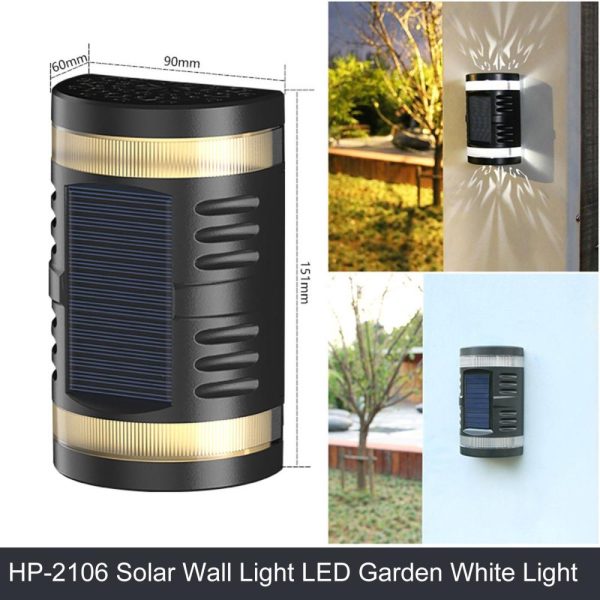 Headlights |   Solar Wall Light Solar Garden Light LED Waterproof Projection Lamp Black Headlights Black