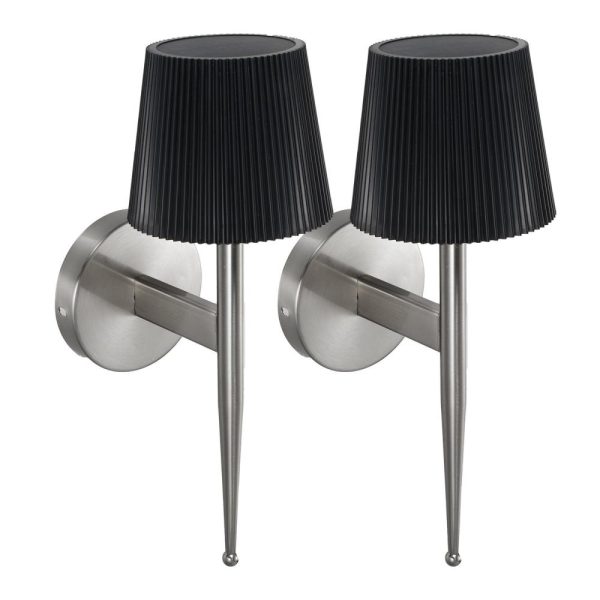 Lamp Bases |   2pcs Indoor Outdoor Wall Lighting Fixture Wall-mounted Lamp Black Lamp Bases Black